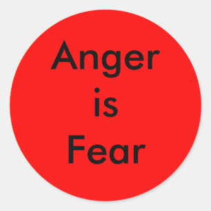 ! Woede creëren is angst Ronde Sticker