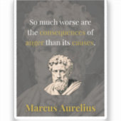 Woede Doet Jou Het Meest Kwalijk: Marcus Aurelius Sticker (Voorkant)