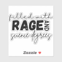 Woede en wetenschap graden sticker