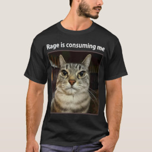 Woede Verteert Me Domme Starende Kat Meme Grappig T-shirt