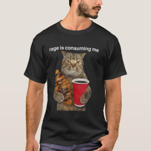 Woede Verteert Me Domme Starende Kat Meme T-shirt