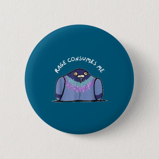 Woede Verteert Me Grappige Geon Meme Hand Getekend Ronde Button 5,7 Cm (Voorkant)