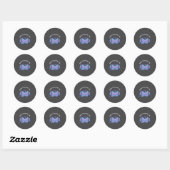 Woede Verteert Me Grappige Geon Meme Hand Getekend Ronde Sticker (Vel)