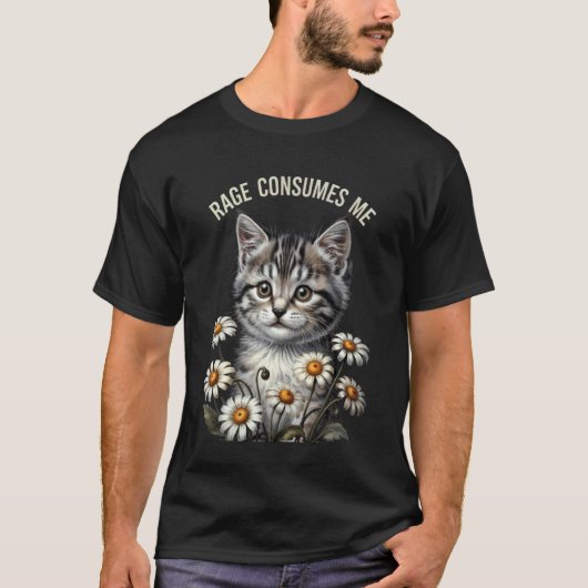 Woede Verteert Me Grappige Kat Meme 2 T-shirt (Voorkant)