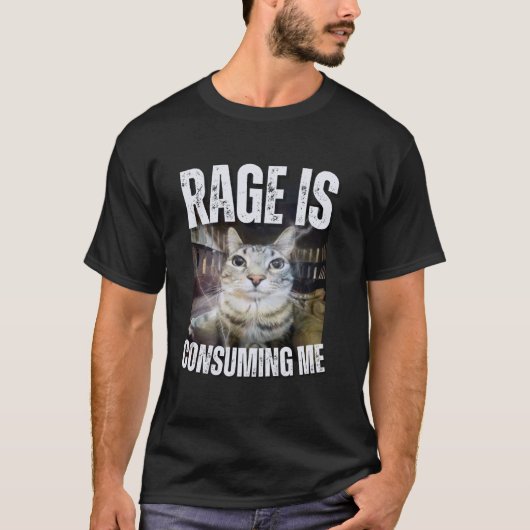 Woede Verteert Me Grappige Kat Meme T-shirt (Voorkant)
