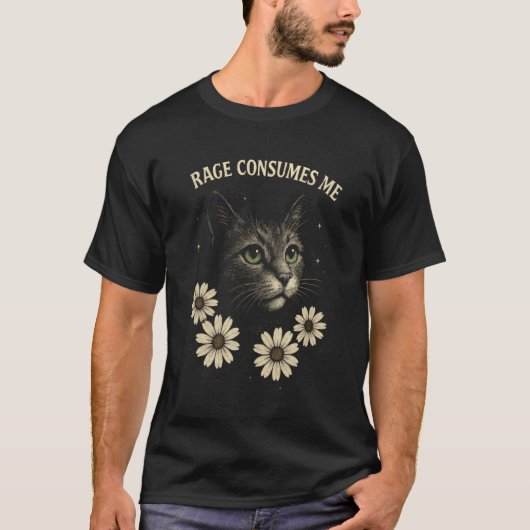 Woede Verteert Me Grappige Kat Meme T-shirt (Voorkant)