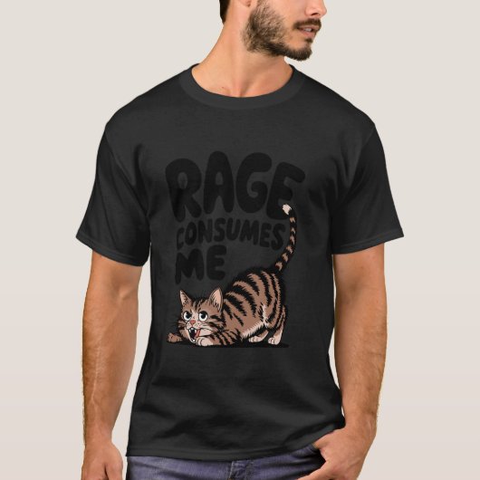 Woede Verteert Me Grappige Kat Meme T-shirt (Voorkant)