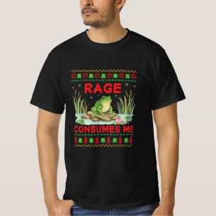 Woede Verteert Me Grappige Kikker Meme Retro Humor T-shirt