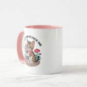 Woede Verteert Me,Kat Bloem,Cute Kitty Cat Meme Mok (Voorkant links)