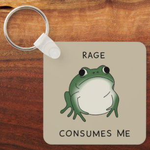 Woede Verteert Me Kikker Vijver Meme Vintage Natuu Sleutelhanger