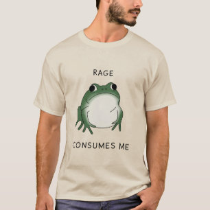 Woede Verteert Me Kikker Vijver Meme Vintage Natuu T-shirt