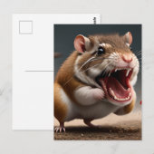 Woedend Gerbil Briefkaart (Voorkant / Achterkant)