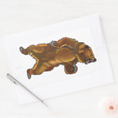 woedend grizzly beer rechthoekige sticker (Envelop)