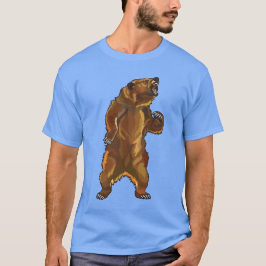 woedend grizzly beer t-shirt (Voorkant)