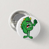 woedend monster ronde button 3,2 cm (Voorkant /achterkant)