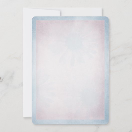 Woedende hernieuwing van de bruiloft - soft daisy  kaart (Achterkant)