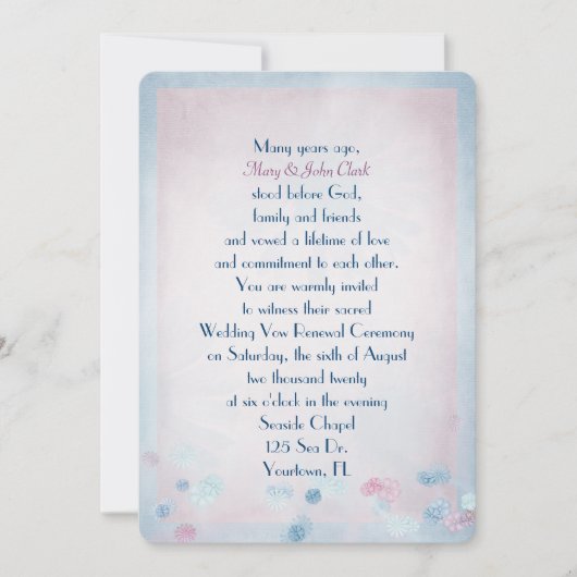 Woedende hernieuwing van de bruiloft - soft daisy  kaart (Voorkant)