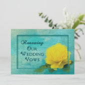 Woedende hernieuwing van het huwelijk - Gele Rose Kaart (Staand voorkant)