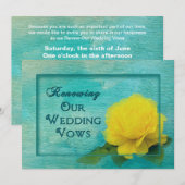 Woedende hernieuwing van het huwelijk - Gele Rose Kaart (Voorkant / Achterkant)