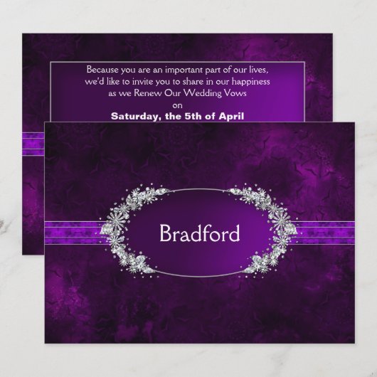 Woedende hernieuwing van het huwelijk - Uitnodigin Kaart (Voorkant / Achterkant)