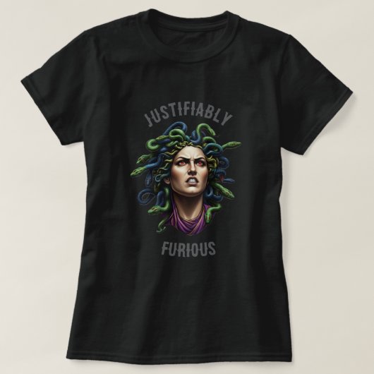 Woedende Medusa T-shirt (Design voorkant)