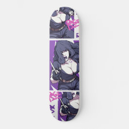 Woedende Punk Heldin Graffiti Strip Graphic Persoonlijk Skateboard