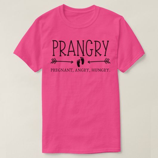 Woedende zwangerschapsaankondiging Funny Prangr T-shirt (Design voorkant)