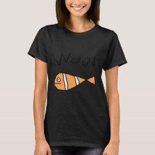 woef de vis t-shirt
