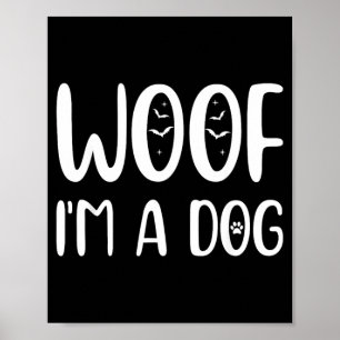 Woef Een Hond Grappig Halloween Hond Griezelige Pu Poster