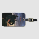 Woef! Grote, zwarte hond Bagagelabel (Voorkant (horizontaal))