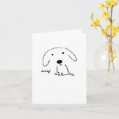 Woef Hondje Kaart (Gele Bloem)