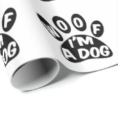 Woef ik ben een hond cadeaupapier (Rol Hoek)