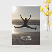 Woehoe! Je hebt het gedaan! Gefeliciteerd Kaart (Gele Bloem)