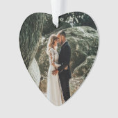 Woensdag 1 Kerstmis foto als echtgenoot vrouw Ornament (voorkant)