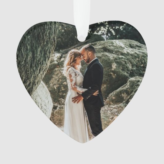 Woensdag 1 Kerstmis foto als echtgenoot vrouw Ornament (voorkant)