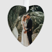 Woensdag 1 Kerstmis foto als echtgenoot vrouw Ornament (voorkant)