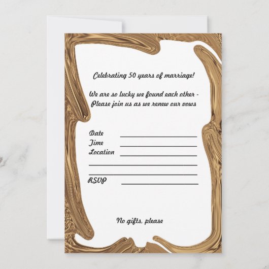 Woensdag 50ste Jubileum Uitnodiging 2Sided (Achterkant)