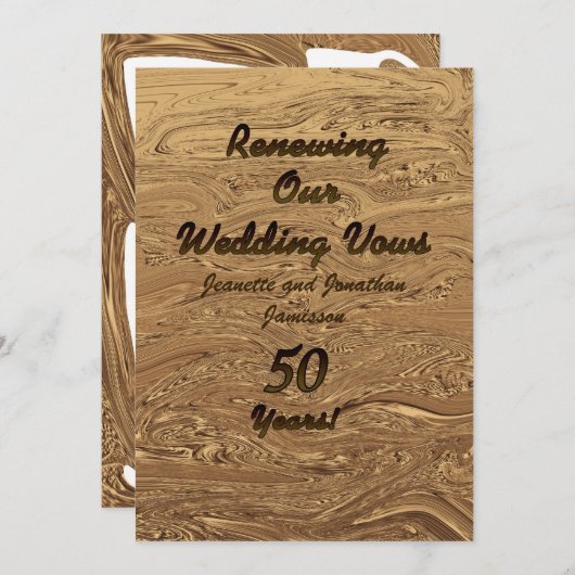 Woensdag 50ste Jubileum Uitnodiging 2Sided (Voorkant / Achterkant)