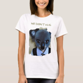 Woensdag Addams verkleed als Koala WE DONT HUG T-shirt