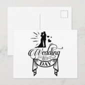 Woensdag Bride & Groom Briefkaart (Voorkant / Achterkant)