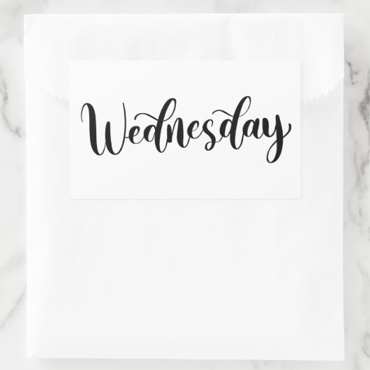 Woensdag - Calligraphy / Lettering Sticker (Tas)