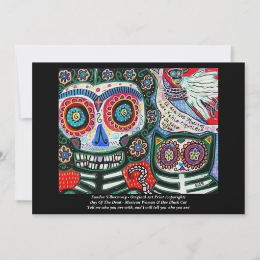 Woensdag - Dag van de dood - Mexicaanse vrouw en k Kaart (Achterkant)