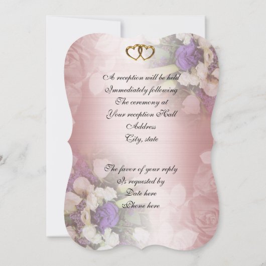 Woensdag De romantische florale uitnodiging (Achterkant)