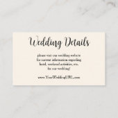 Woensdag door Robinson, 'Impressionisme Wedding' Informatiekaartje (Achterkant)