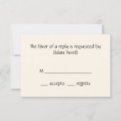 Woensdag door Robinson, 'Impressionisme Wedding' RSVP Kaartje (Achterkant)