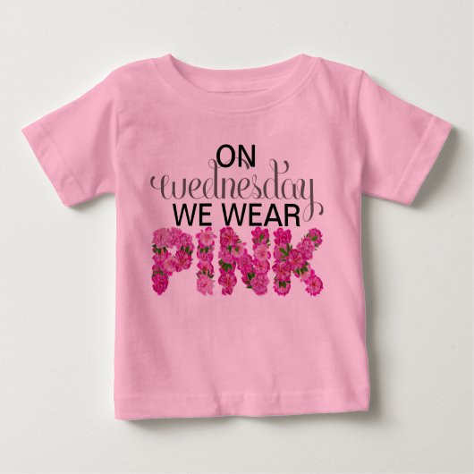 Woensdag Draag we Pink Floral Onsie (Voorkant)