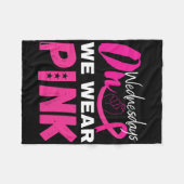 Woensdag Draag we roze borstkanker Fleece Deken (Voorkant (Horizontaal))