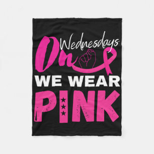 Woensdag Draag we roze borstkanker Fleece Deken