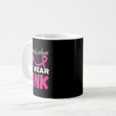Woensdag Draag we roze borstkanker Koffiemok (Voorkant links)