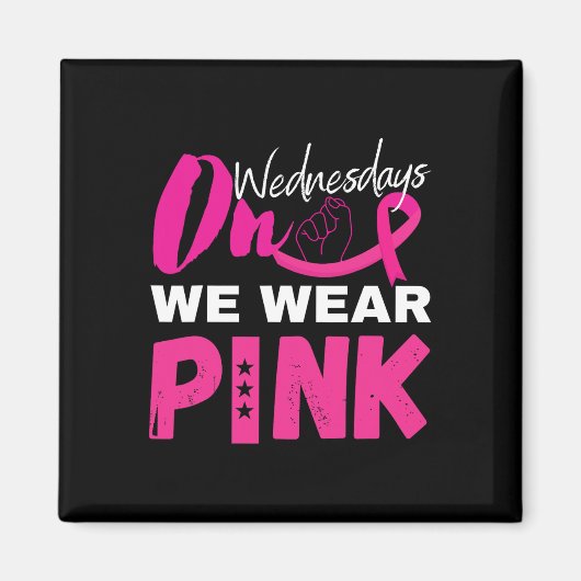 Woensdag Draag we roze borstkanker Magneet (Voorkant)